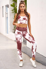 Tie-dye Crop Top and Leggings Set - 808Lush