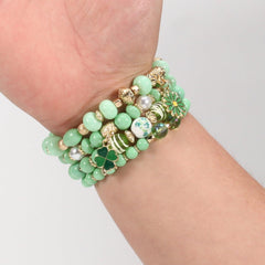 Beaded Soft Pottery Charm Bracelet - 808Lush