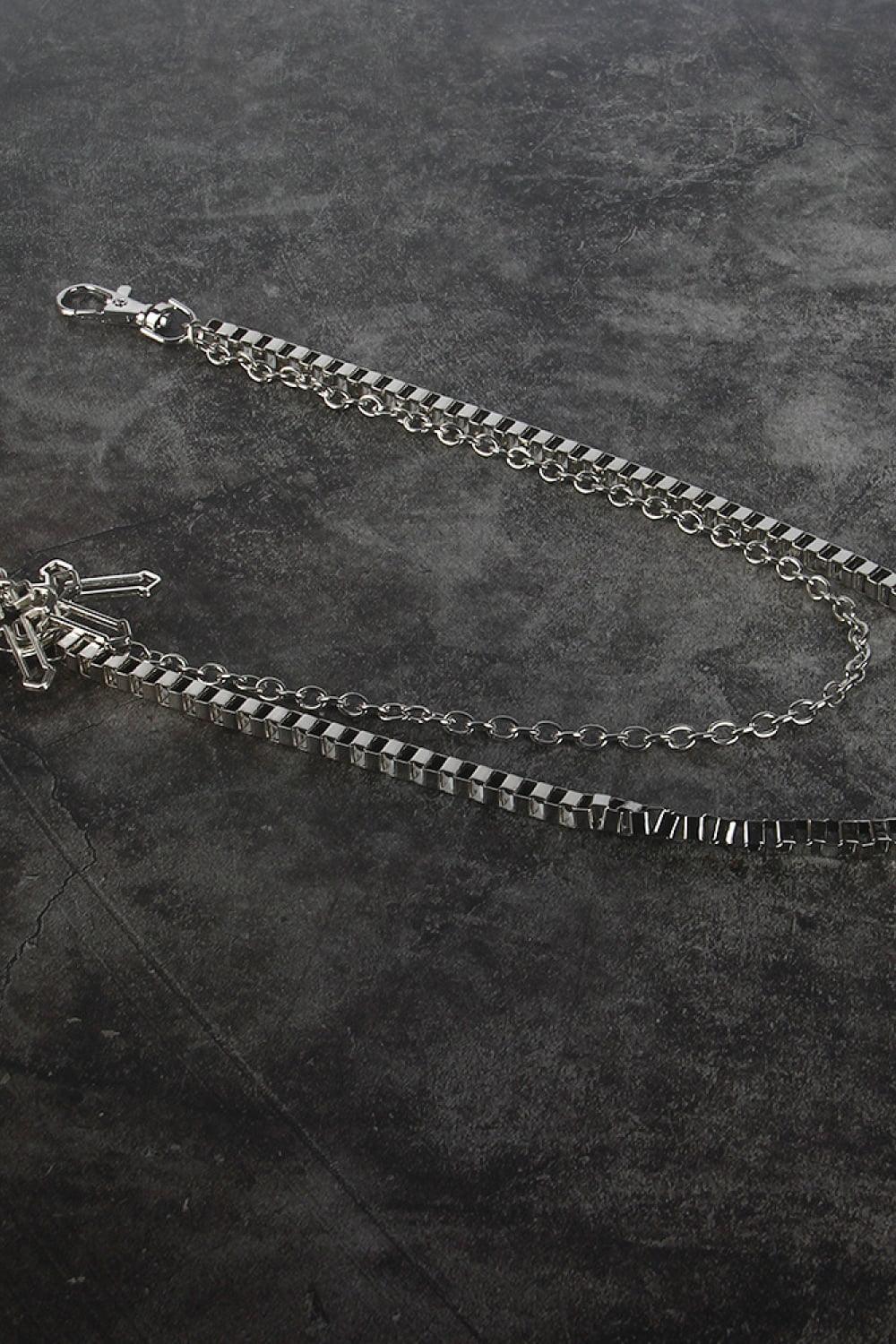 Double-Layered Cross Waist Chain - 808Lush