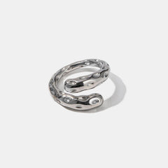 Titanium Steel Gold-Plated Bypass Ring - 808Lush