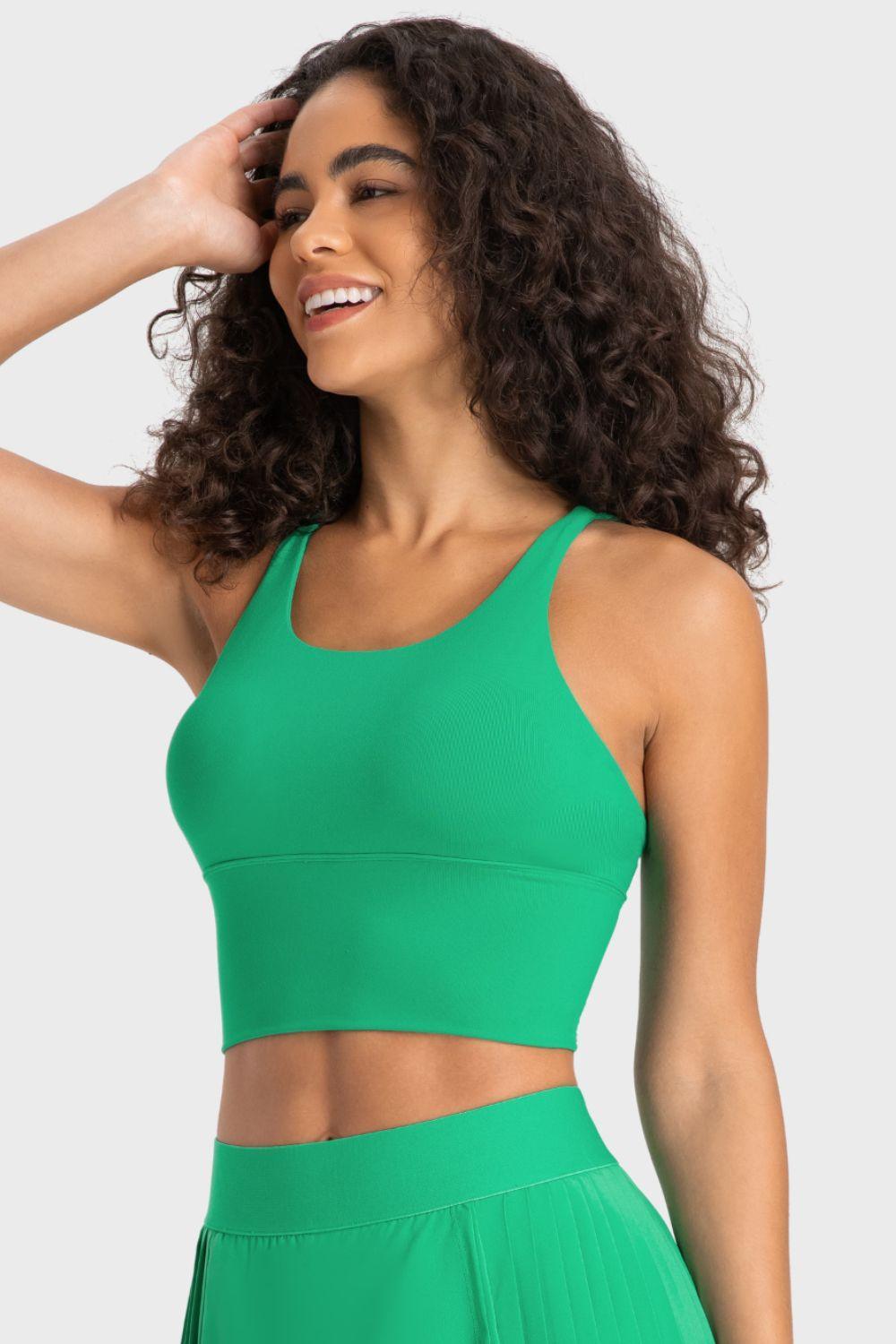 Crisscross Back Ladder Detail Sports Bra - 808Lush