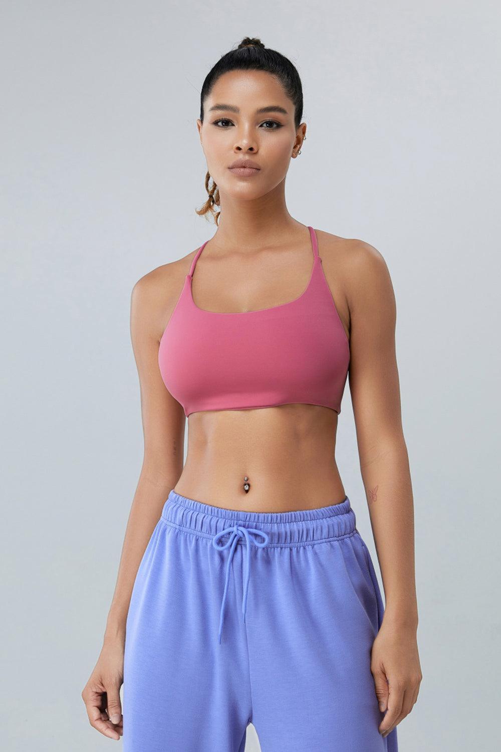 Crisscross Spaghetti Strap Active Bra - 808Lush