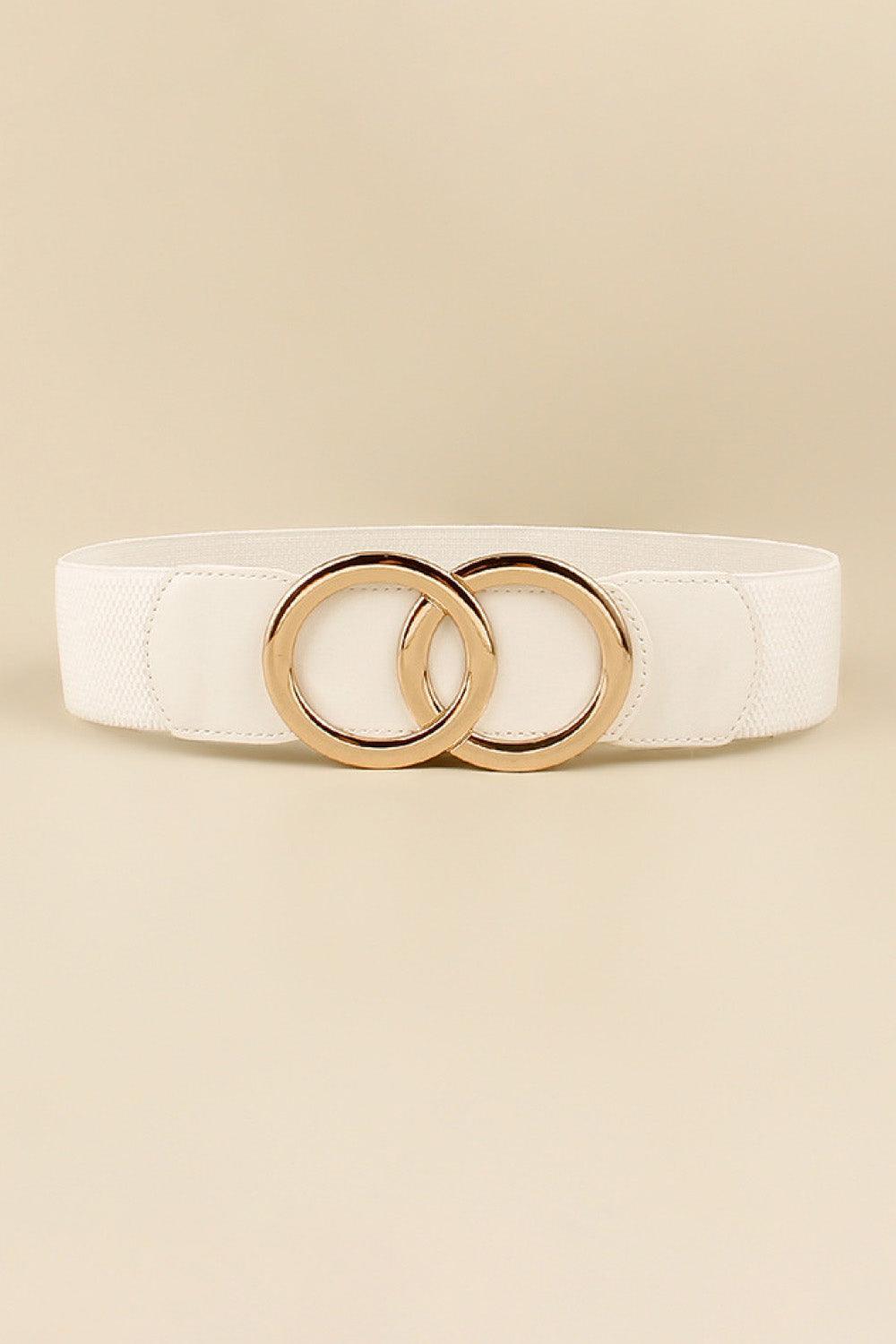 Zinc Alloy Buckle Elastic PU Belt - 808Lush