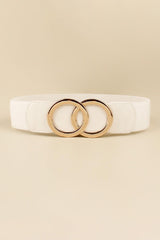 Zinc Alloy Buckle Elastic PU Belt - 808Lush