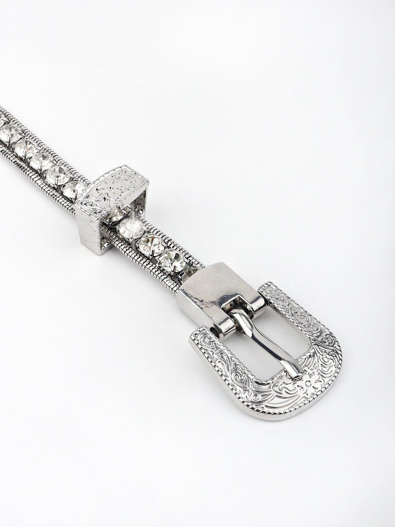 Rhinestone Metal Belt - 808Lush