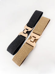 Alloy Buckle Elastic Belt - 808Lush