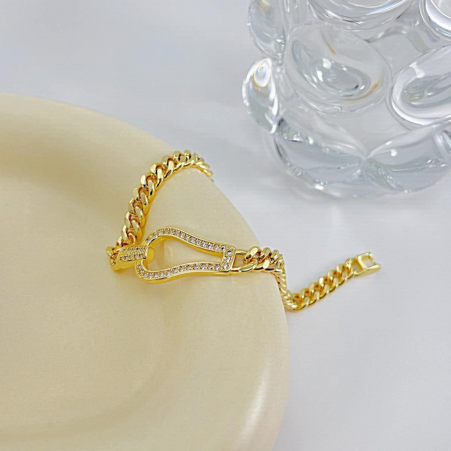 Gold-Plated Inlaid Zircon Bracelet - 808Lush