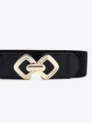 Geometric Buckle Elastic Wide Belt - 808Lush