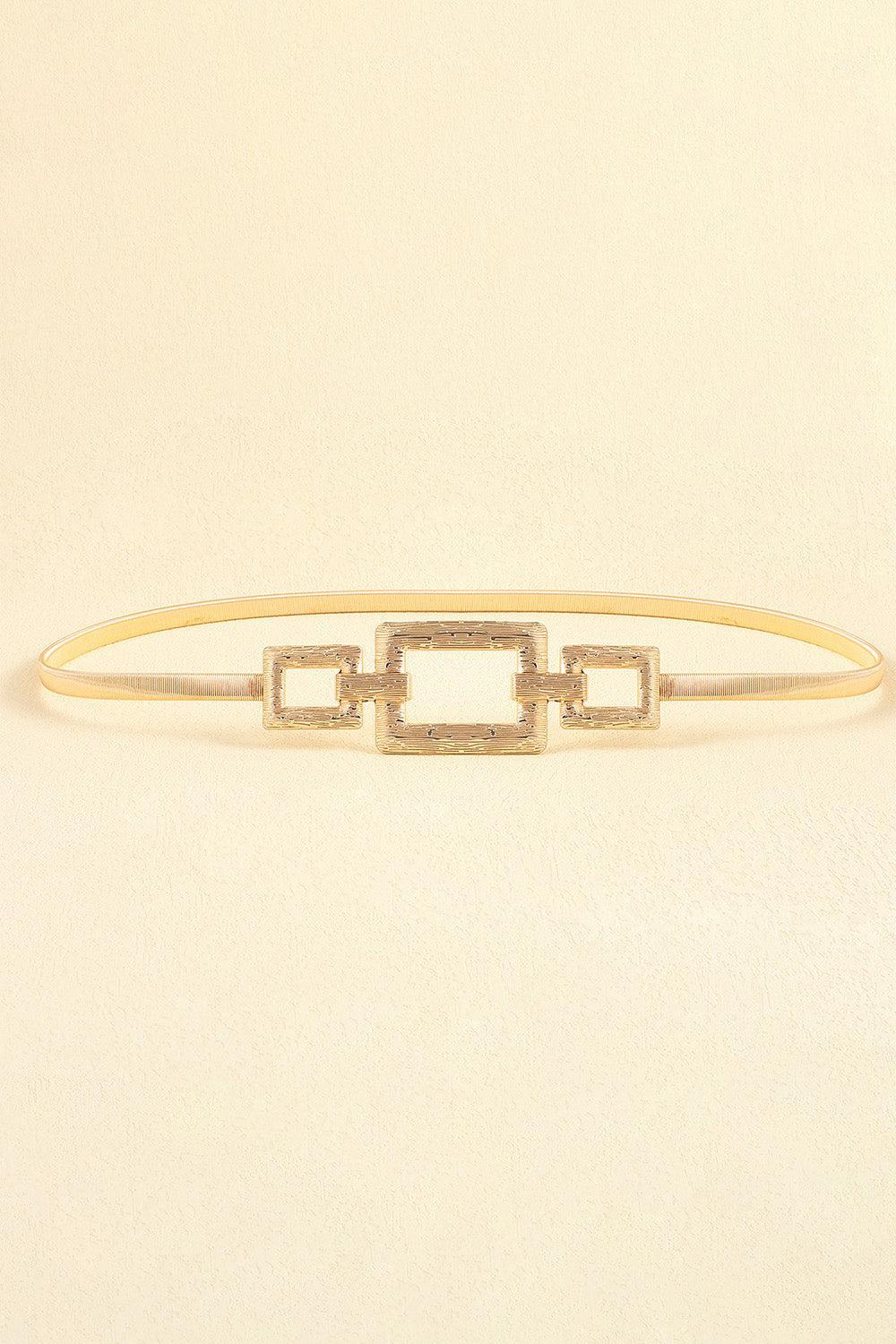 Square Shape Zinc Alloy Buckle Iron Belt - 808Lush