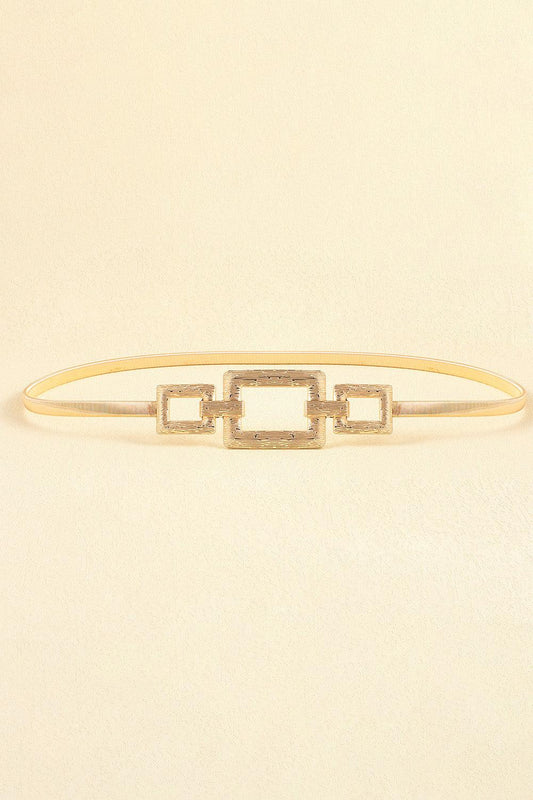 Square Shape Zinc Alloy Buckle Iron Belt - 808Lush