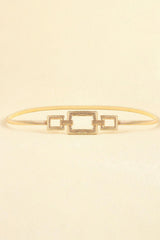 Square Shape Zinc Alloy Buckle Iron Belt - 808Lush