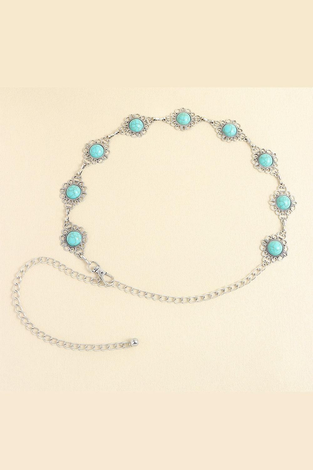 Vintage Turquoise Alloy Belt - 808Lush