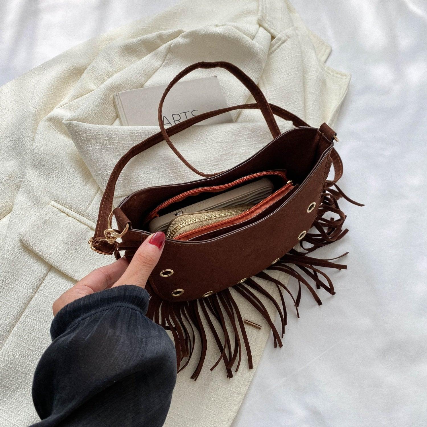 Fringe Detail Crossbody Bag - 808Lush