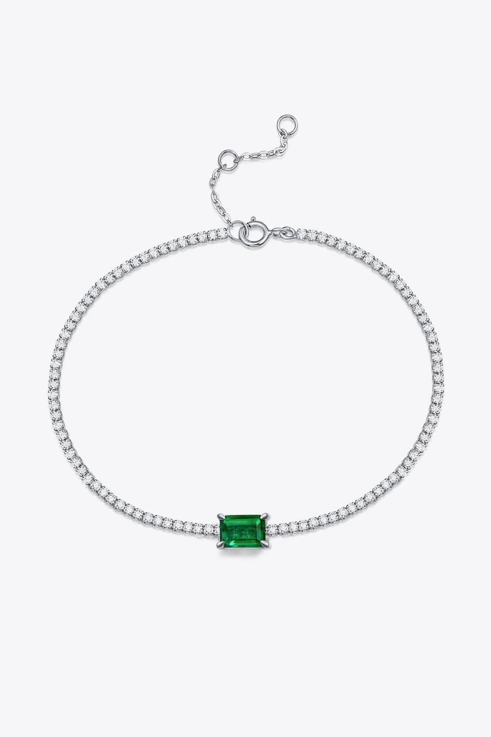 Adored 1 Carat Lab-Grown Emerald Bracelet - 808Lush