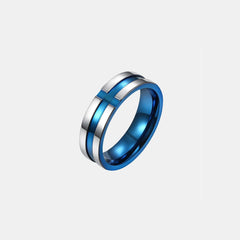 Contrast Titanium Steel Ring - 808Lush