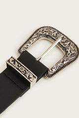 Double Row Studded PU Leather Belt - 808Lush