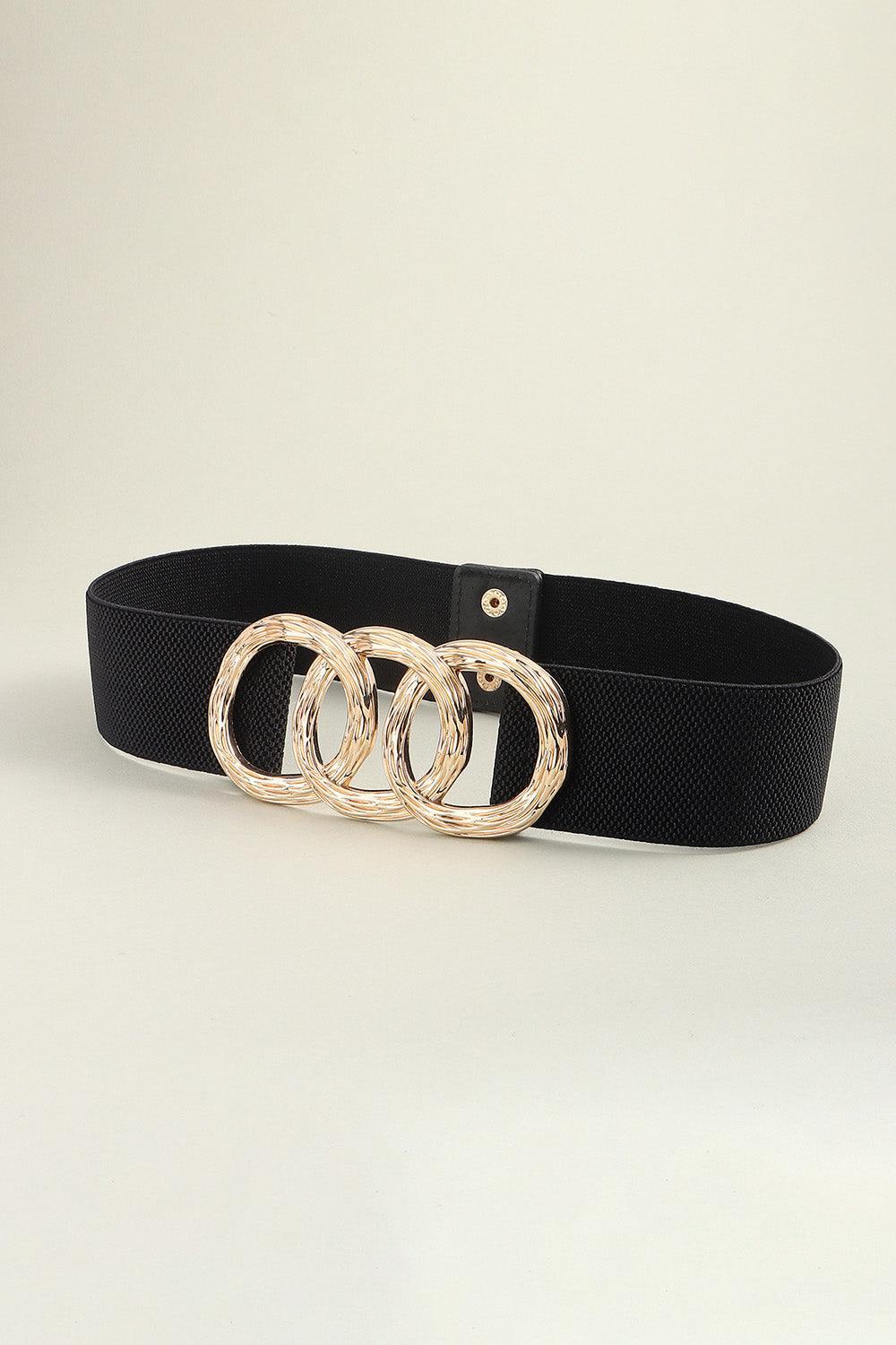 Zinc Alloy Buckle Elastic Wide Belt - 808Lush