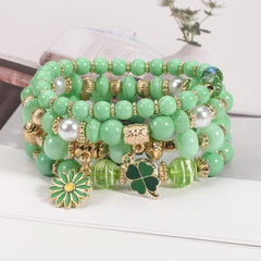 Beaded Soft Pottery Charm Bracelet - 808Lush