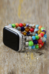 Synthetic Imperial Jasper Beaded Watchband Bracelet - 808Lush