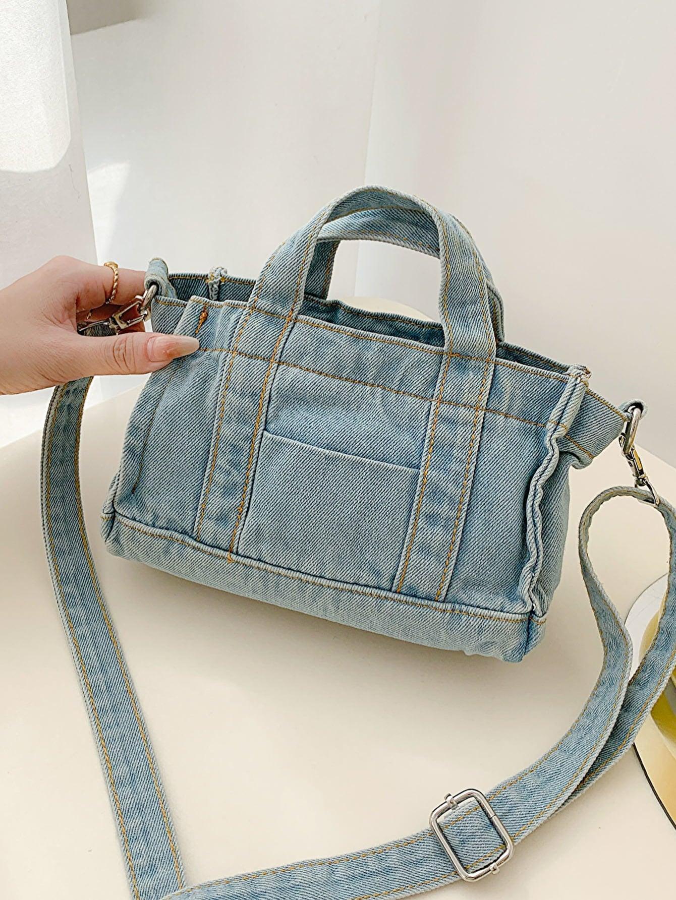 Adored Denim Shoulder Bag - 808Lush