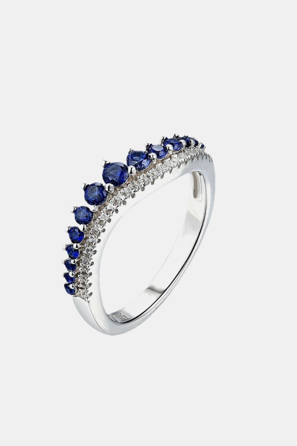 Lab-Grown Sapphire 925 Sterling Silver Rings - 808Lush