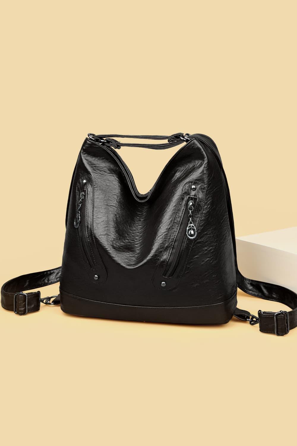 PU Leather Shoulder Bag - 808Lush