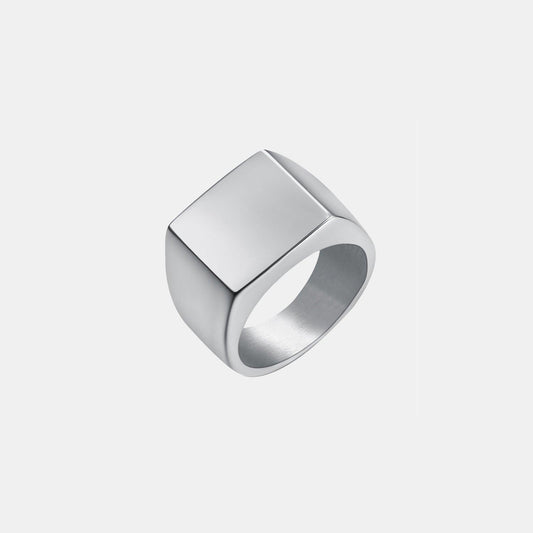 Square Titanium Steel Ring - 808Lush