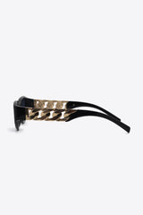 Chain Detail Temple Cat Eye Sunglasses - 808Lush