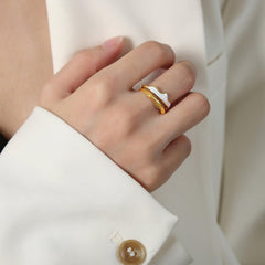 18K Gold-Plated Open Ring - 808Lush