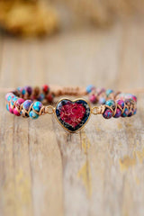 Handmade Heart Shape Natural Stone Bracelet - 808Lush