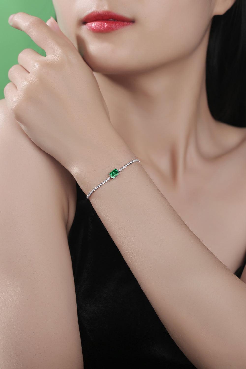 Adored 1 Carat Lab-Grown Emerald Bracelet - 808Lush