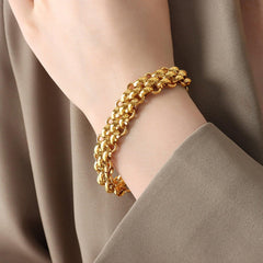 Gold-Plated Toggle Clasp Bracelet - 808Lush