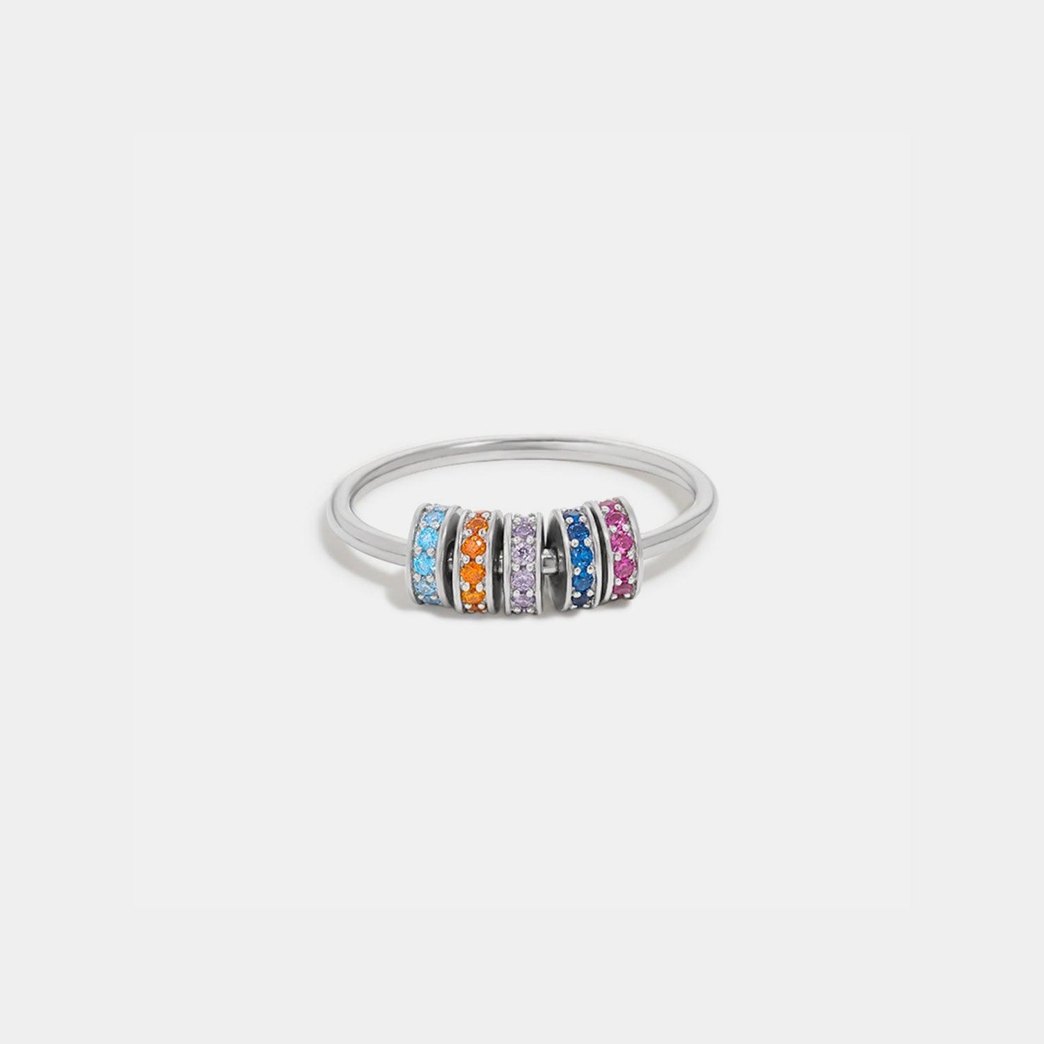 Inlaid Zircon 925 Sterling Silver Ring - 808Lush