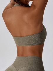 Halter Neck Sleeveless Sports Bra - 808Lush