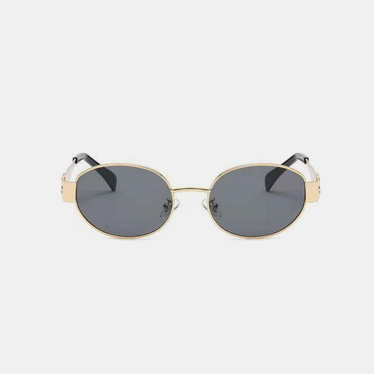Metal Frame Oval Sunglasses - 808Lush