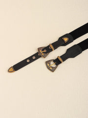 Double Buckle PU Leather Belt - 808Lush