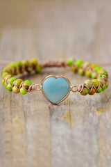 Handmade Heart Shape Natural Stone Bracelet - 808Lush