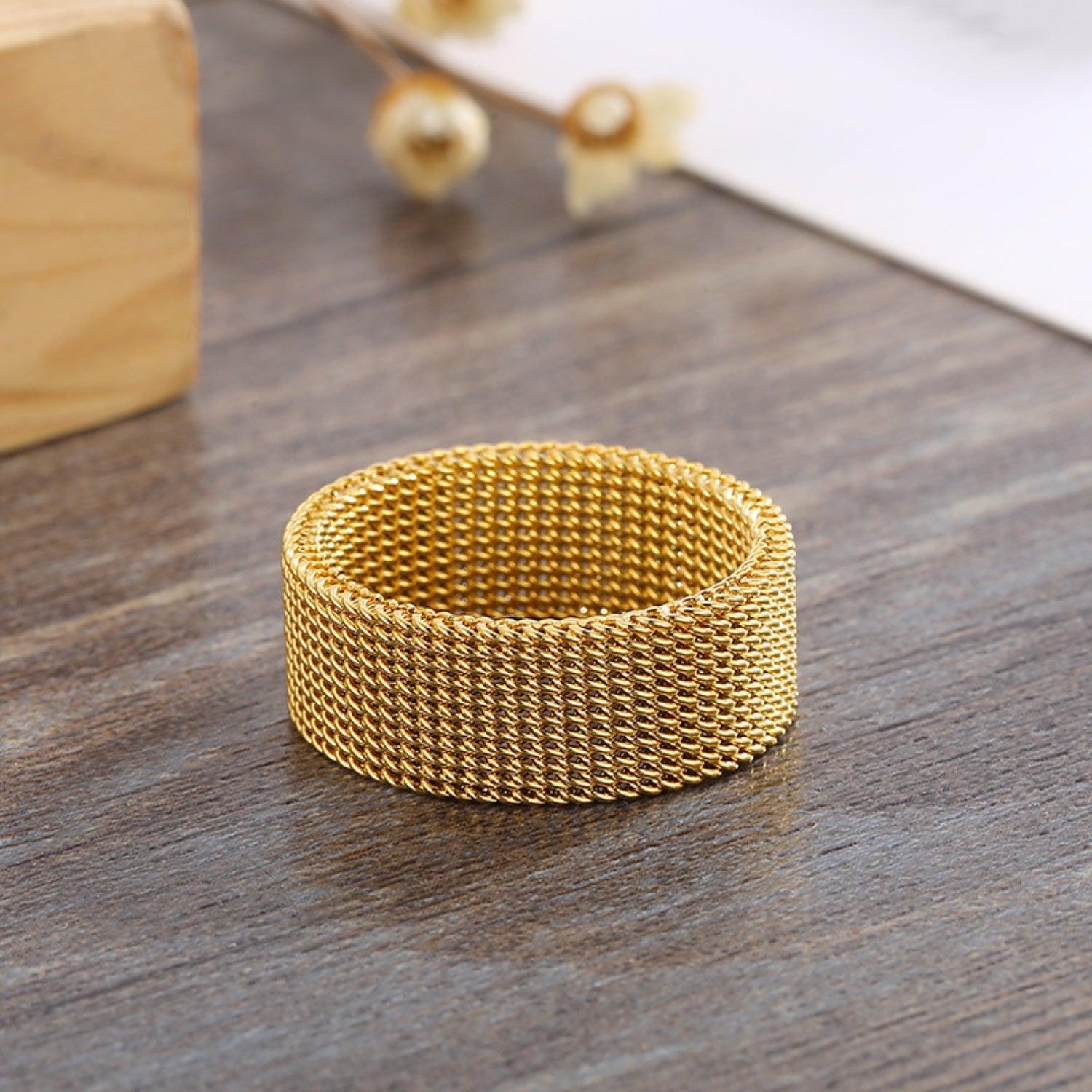 Weave Stainless Steel Ring - 808Lush