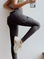 High Waist Active Pants with Pockets - 808Lush