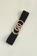 Zinc Alloy Buckle Elastic Wide Belt - 808Lush