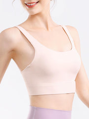 Scoop Neck Wide Strap Active Bra - 808Lush