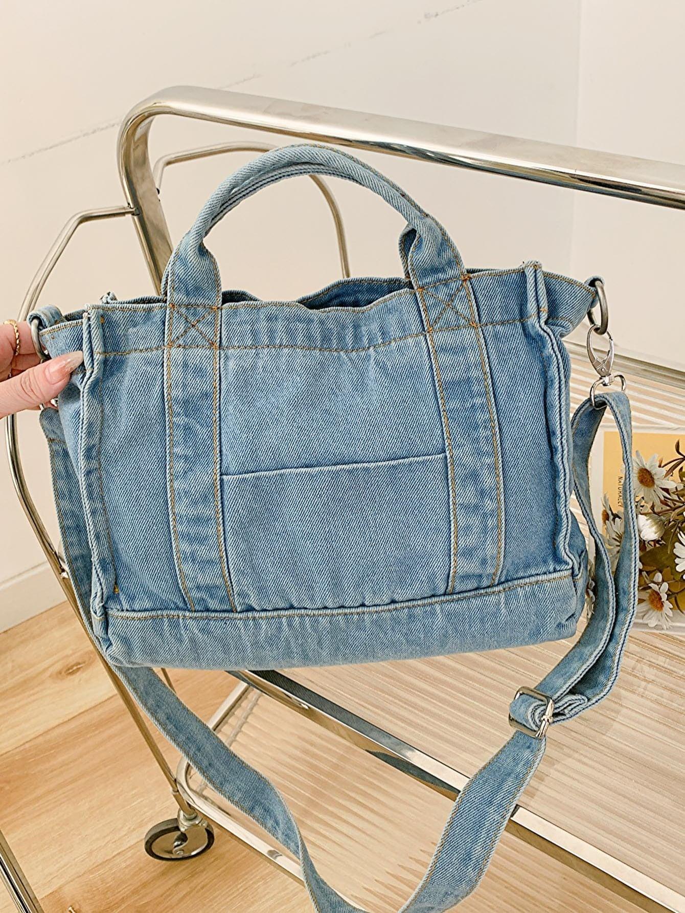 Adored Denim Shoulder Bag - 808Lush