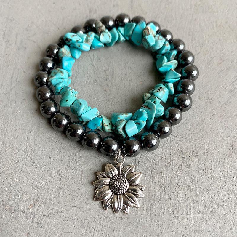 Turquoise Alloy Bracelet - 808Lush