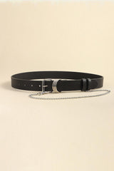 PU Leather Alloy Chain Belt - 808Lush