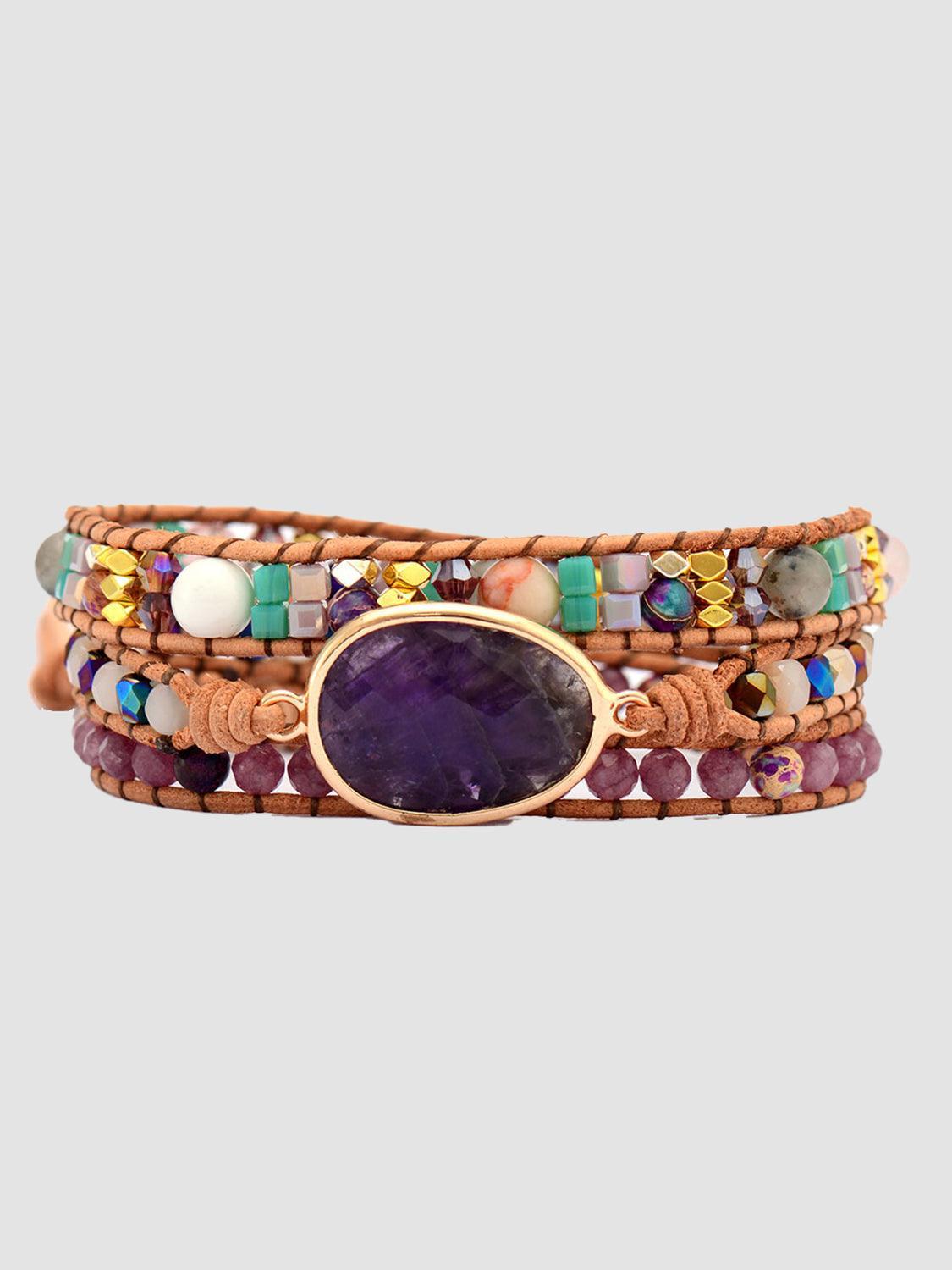 Triple-Layer Amethyst Bracelet - 808Lush