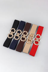 Zinc Alloy Buckle Elastic Belt - 808Lush