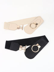 PU Elastic Wide Belt with Alloy Buckle - 808Lush