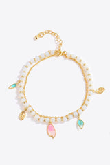 Leaf Charm Layered Bracelet - 808Lush