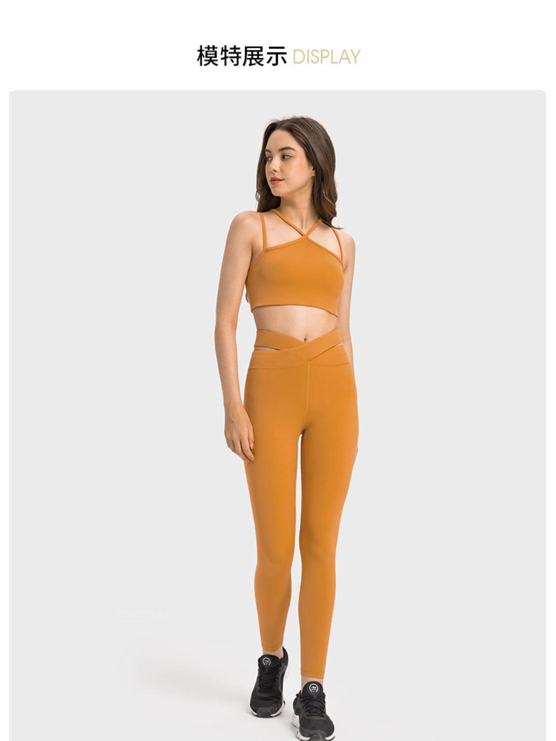 Crisscross Cutout Sports Leggings - 808Lush