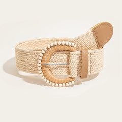 Bead Buckle Woven Belt - 808Lush